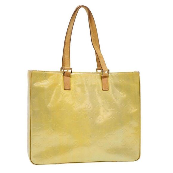 LOUIS VUITTON Monogram Vernis Columbus Tote Bag Yellow - Picture 1 of 15